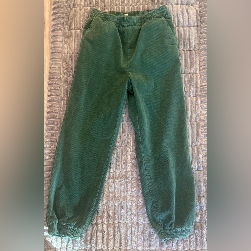 Listicle Forest Green Corduroy Jogger Pants